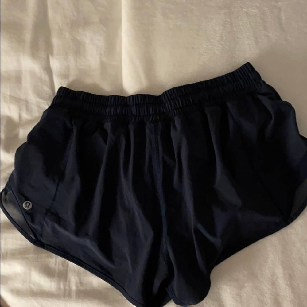 Navy Lululemon Hotty Hot Shorts 2.5” Size 8